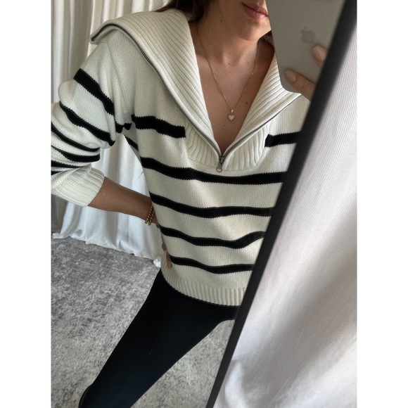 JANE STRIPED PULLOVER — In Off white - Picture 8 of 9